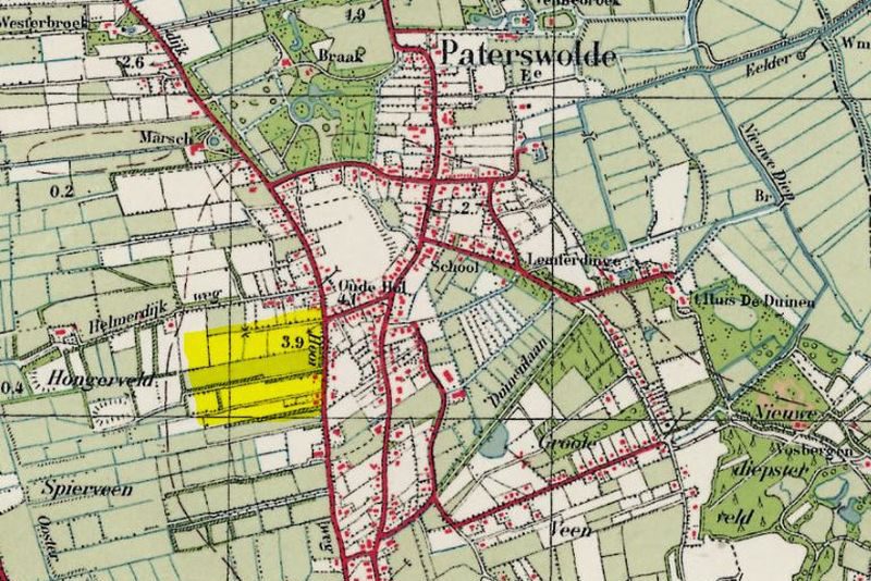 Locatie Bloemenbuurt in het dorp